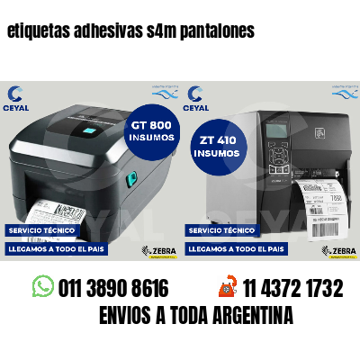 etiquetas adhesivas s4m pantalones