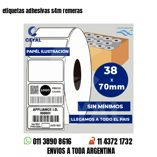 etiquetas adhesivas s4m remeras