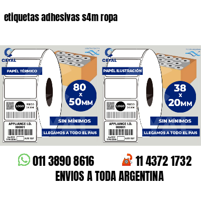 etiquetas adhesivas s4m ropa