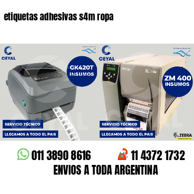 etiquetas adhesivas s4m ropa