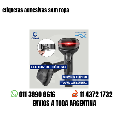 etiquetas adhesivas s4m ropa