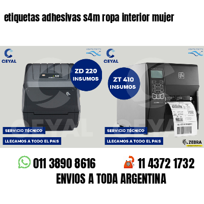 etiquetas adhesivas s4m ropa interior mujer