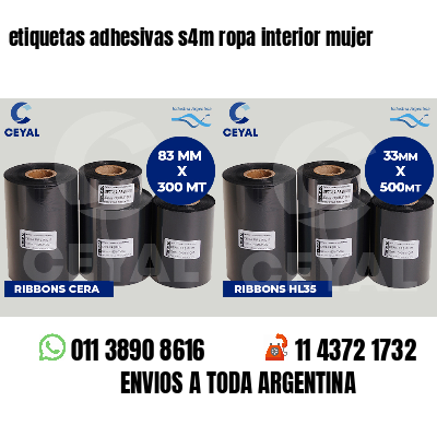 etiquetas adhesivas s4m ropa interior mujer