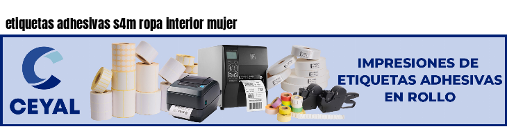 etiquetas adhesivas s4m ropa interior mujer