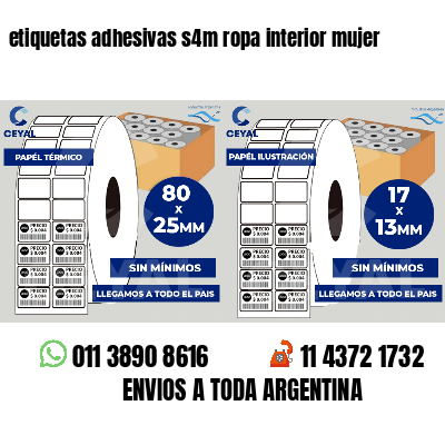 etiquetas adhesivas s4m ropa interior mujer
