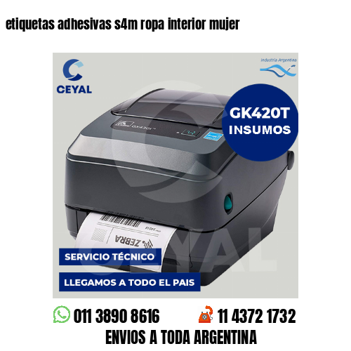 etiquetas adhesivas s4m ropa interior mujer
