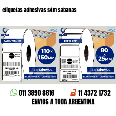 etiquetas adhesivas s4m sabanas
