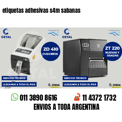 etiquetas adhesivas s4m sabanas