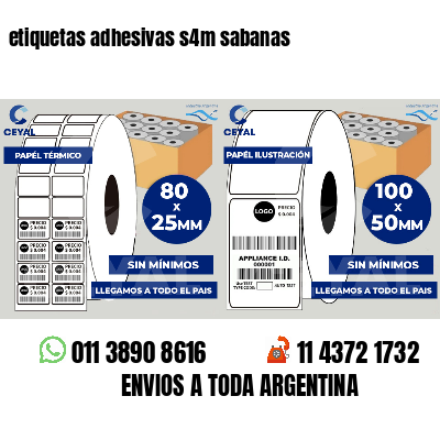 etiquetas adhesivas s4m sabanas