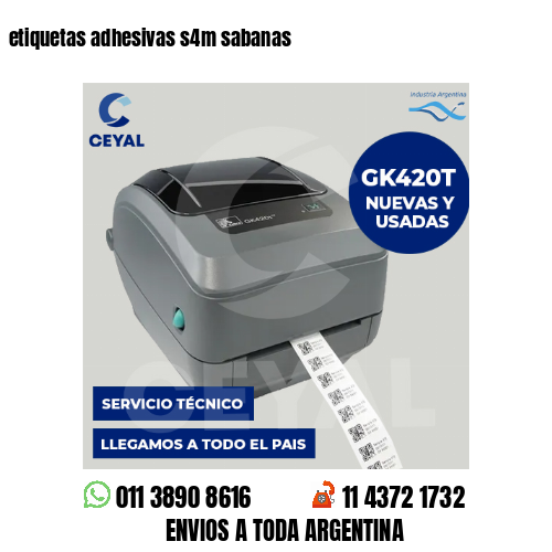 etiquetas adhesivas s4m sabanas