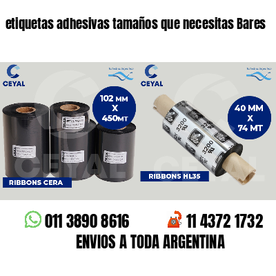etiquetas adhesivas tamaños que necesitas Bares