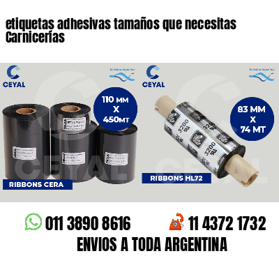 etiquetas adhesivas tamaños que necesitas Carnicerías