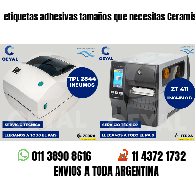 etiquetas adhesivas tamaños que necesitas Ceramistas