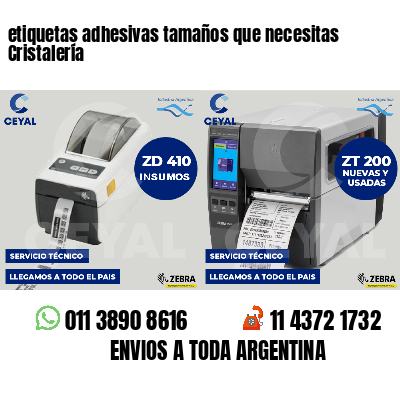 etiquetas adhesivas tamaños que necesitas Cristalería