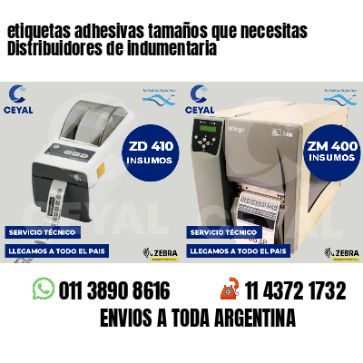 etiquetas adhesivas tamaños que necesitas Distribuidores de indumentaria