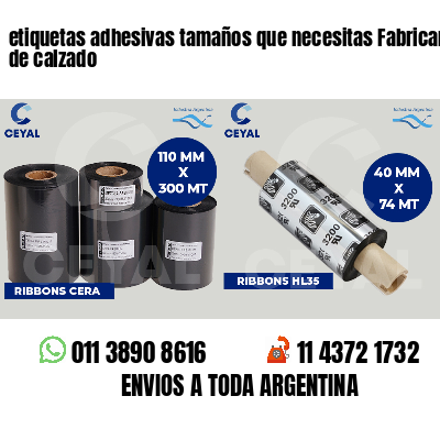 etiquetas adhesivas tamaños que necesitas Fabricantes de calzado