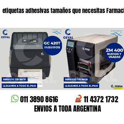 etiquetas adhesivas tamaños que necesitas Farmacias