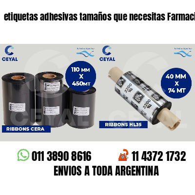etiquetas adhesivas tamaños que necesitas Farmacias