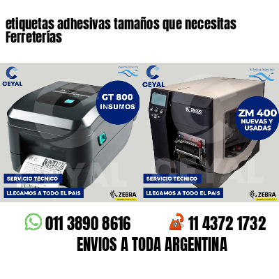 etiquetas adhesivas tamaños que necesitas Ferreterías