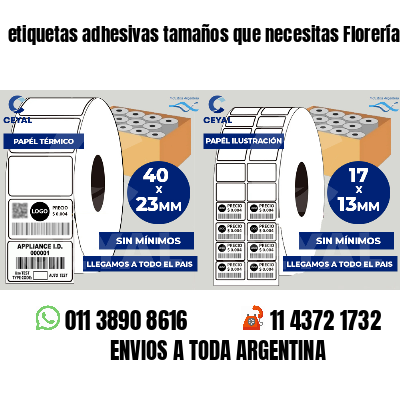 etiquetas adhesivas tamaños que necesitas Florerías