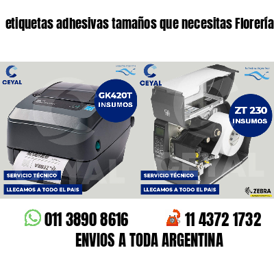 etiquetas adhesivas tamaños que necesitas Florerías