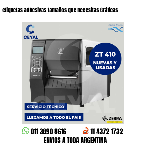 etiquetas adhesivas tamaños que necesitas Gráficas