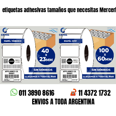 etiquetas adhesivas tamaños que necesitas Mercerías