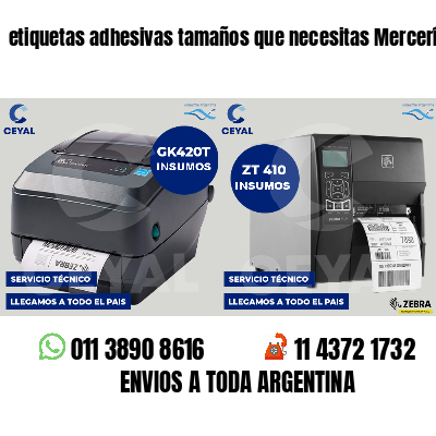 etiquetas adhesivas tamaños que necesitas Mercerías