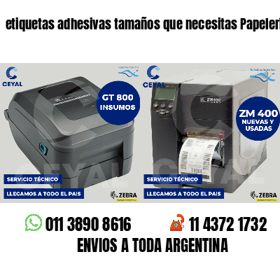 etiquetas adhesivas tamaños que necesitas Papelerías
