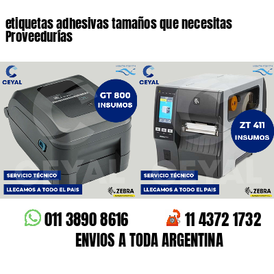 etiquetas adhesivas tamaños que necesitas Proveedurías