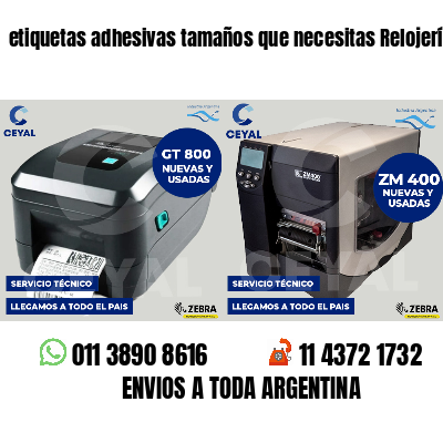 etiquetas adhesivas tamaños que necesitas Relojerías