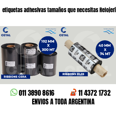 etiquetas adhesivas tamaños que necesitas Relojerías