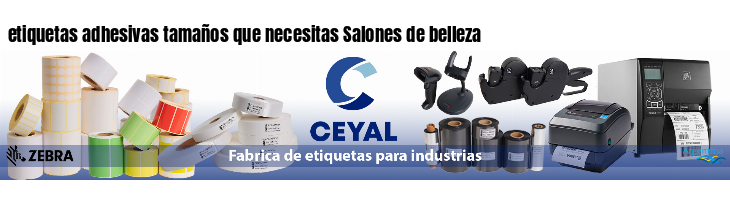 etiquetas adhesivas tamaños que necesitas Salones de belleza