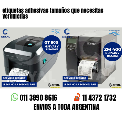 etiquetas adhesivas tamaños que necesitas Verdulerías