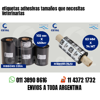 etiquetas adhesivas tamaños que necesitas Veterinarias
