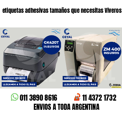etiquetas adhesivas tamaños que necesitas Viveros