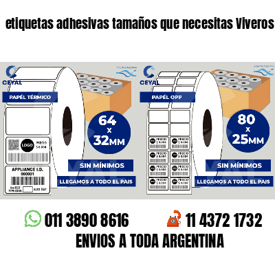 etiquetas adhesivas tamaños que necesitas Viveros