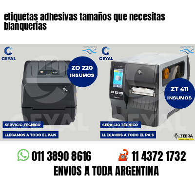 etiquetas adhesivas tamaños que necesitas blanquerías