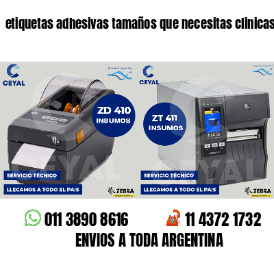 etiquetas adhesivas tamaños que necesitas clinicas