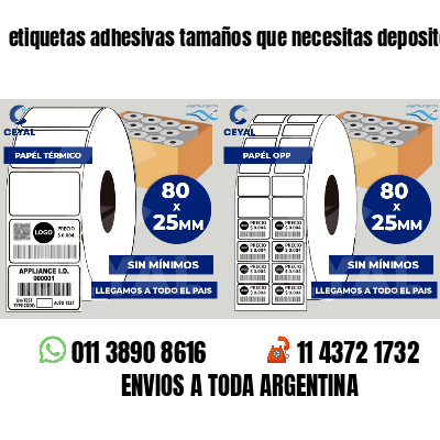 etiquetas adhesivas tamaños que necesitas depositos
