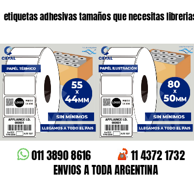 etiquetas adhesivas tamaños que necesitas librerias