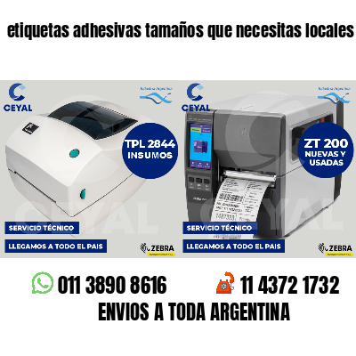 etiquetas adhesivas tamaños que necesitas locales