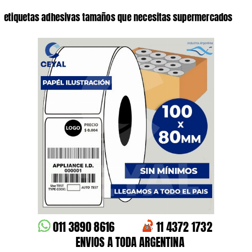 etiquetas adhesivas tamaños que necesitas supermercados
