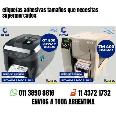 etiquetas adhesivas tamaños que necesitas supermercados