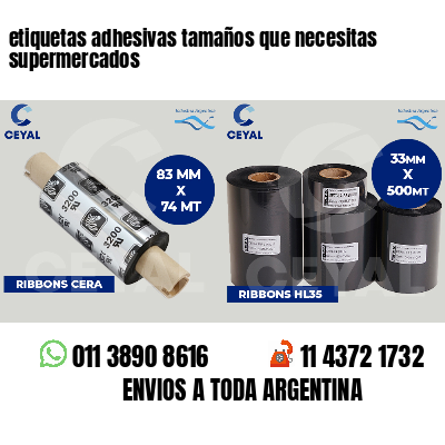 etiquetas adhesivas tamaños que necesitas supermercados