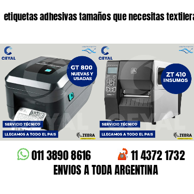 etiquetas adhesivas tamaños que necesitas textileras