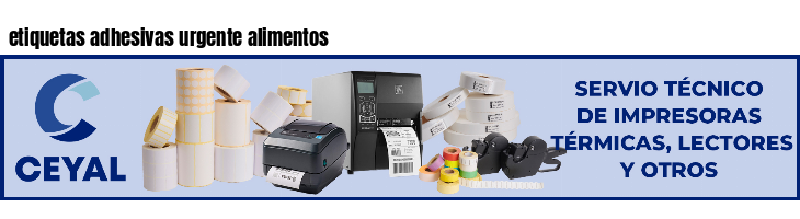 etiquetas adhesivas urgente alimentos