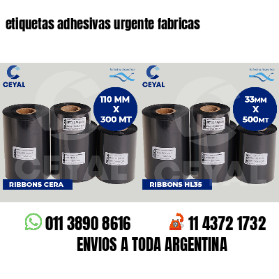 etiquetas adhesivas urgente fabricas