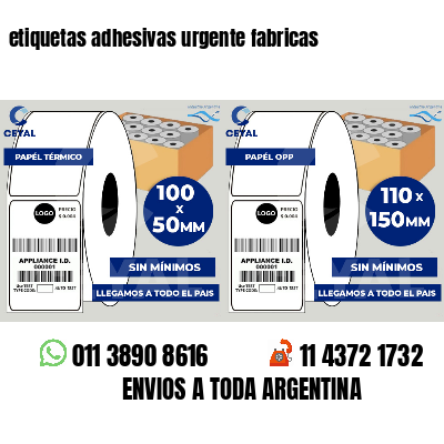 etiquetas adhesivas urgente fabricas