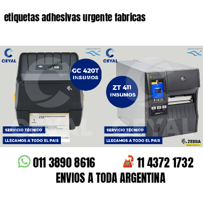 etiquetas adhesivas urgente fabricas